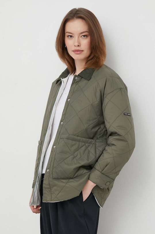 Obojstranná bunda Pepe Jeans SHINE jemné zateplenie zelená PL402323