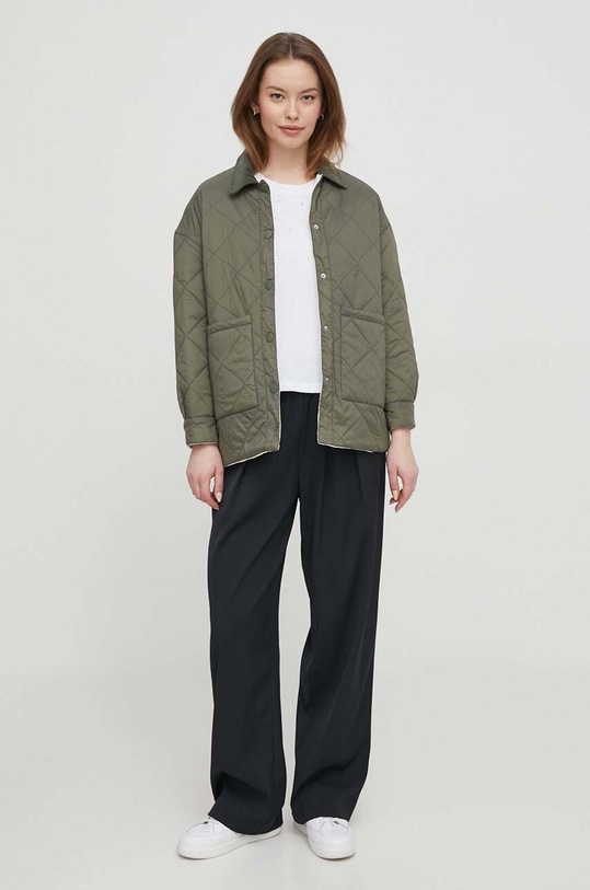 Odzież Pepe Jeans kurtka dwustronna SHINE PL402323 zielony