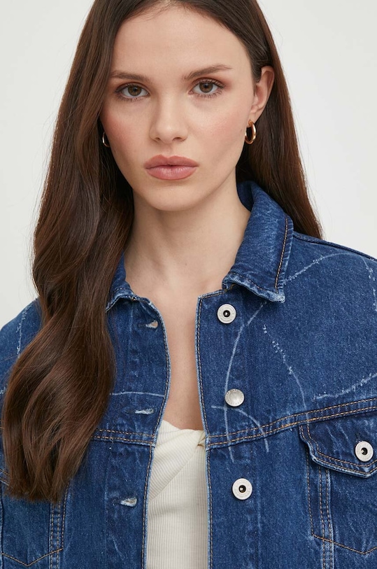 Džínová bunda Pepe Jeans FOXLEY LOGO námořnická modř PL402329