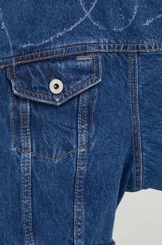 Džínová bunda Pepe Jeans FOXLEY LOGO PL402329 námořnická modř