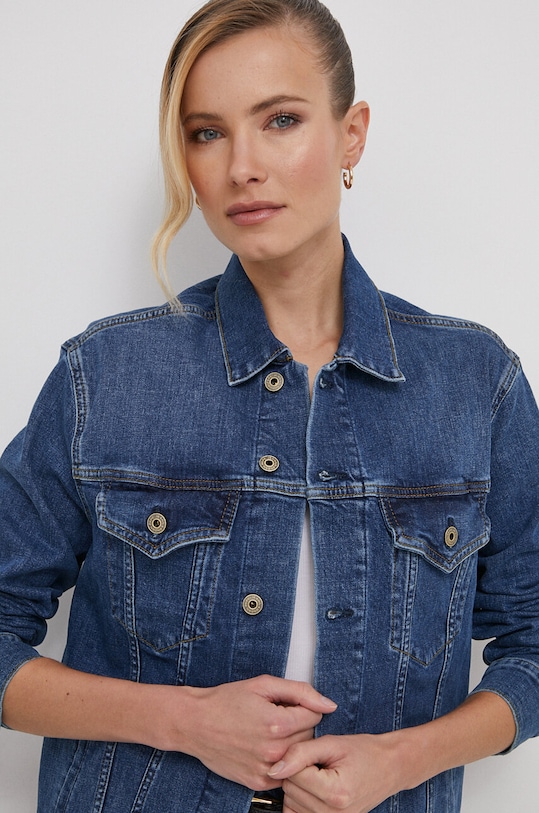 Pepe Jeans kurtka jeansowa BOYFRIEND JACKET granatowy PL402382HT7