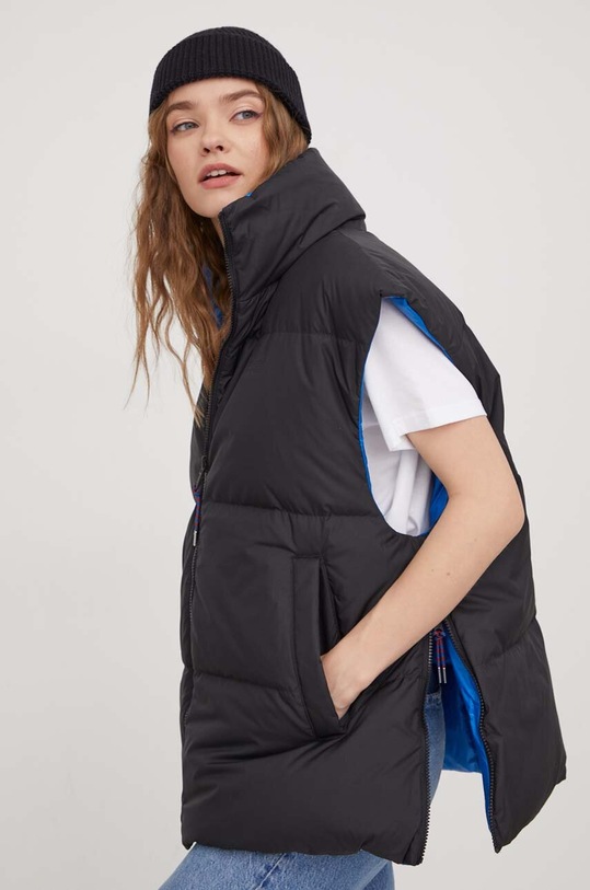 adidas Originals bezrękawnik puchowy dwustronny bez kaptura niebieski IR7122