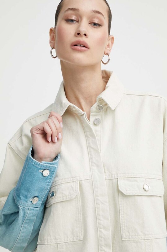 Stine Goya geacă din denim bej SG5630