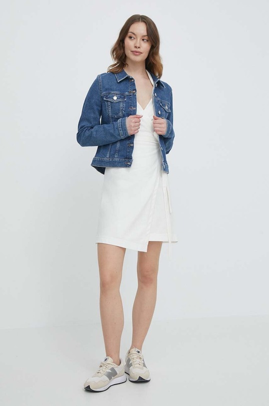 Džínová bunda Tommy Hilfiger WW0WW41335 modrá SS24