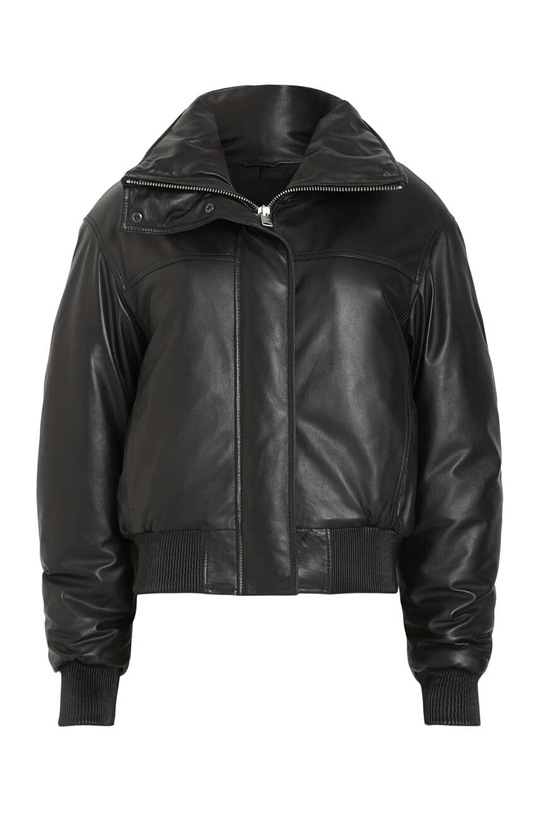 AllSaints geaca bomber de piele Sloane WL123Z