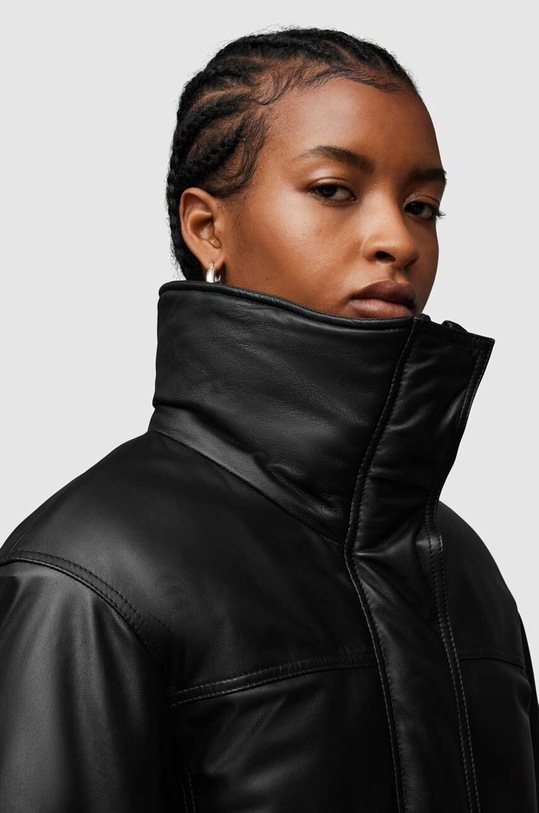 AllSaints geaca bomber de piele Sloane negru WL123Z