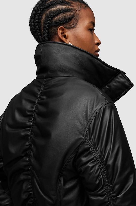 AllSaints geaca bomber de piele Sloane WL123Z negru