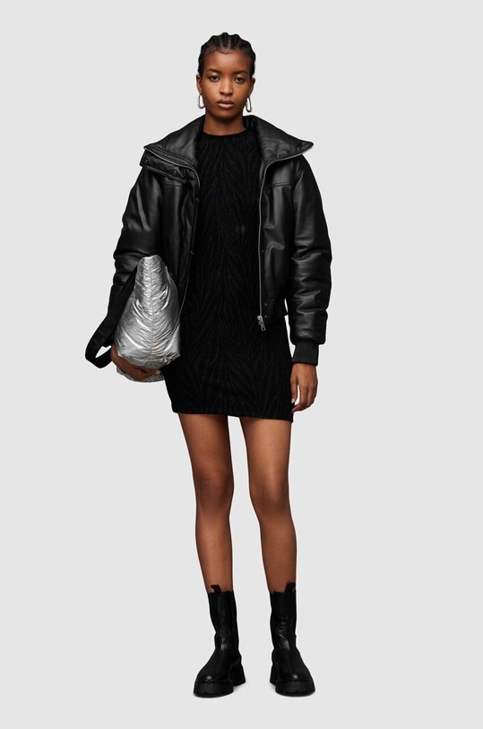 AllSaints geaca bomber de piele Sloane WL123Z