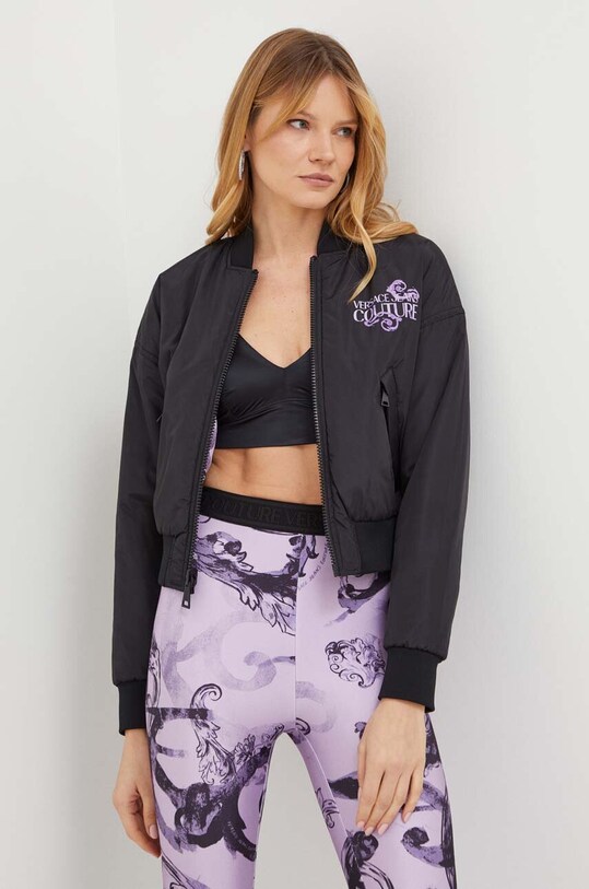 Versace Jeans Couture kurtka bomber dwustronna 76HAS408 fioletowy SS24