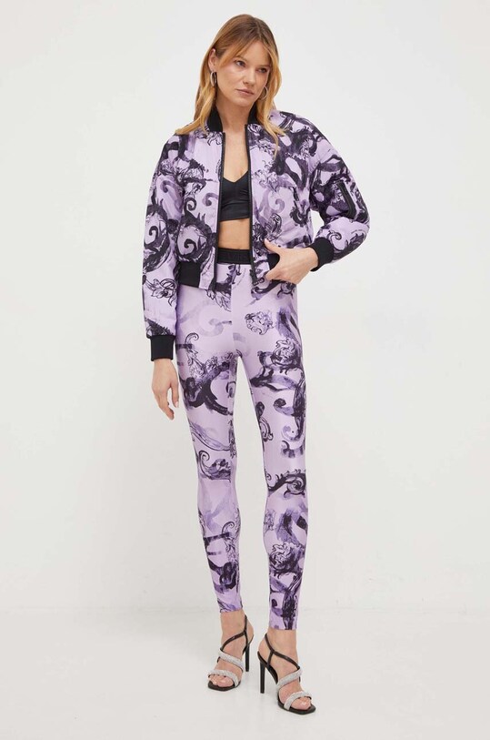 Odzież Versace Jeans Couture kurtka bomber dwustronna 76HAS408 fioletowy