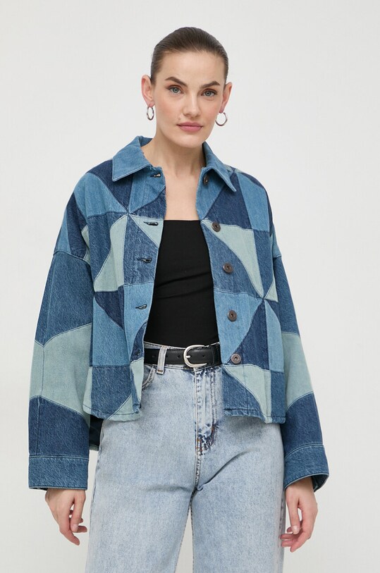Weekend Max Mara geacă din denim cu captuseala albastru 2415041101600