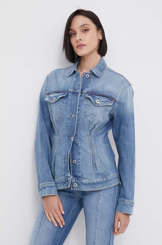 Pepe Jeans geacă din denim albastru PL402381