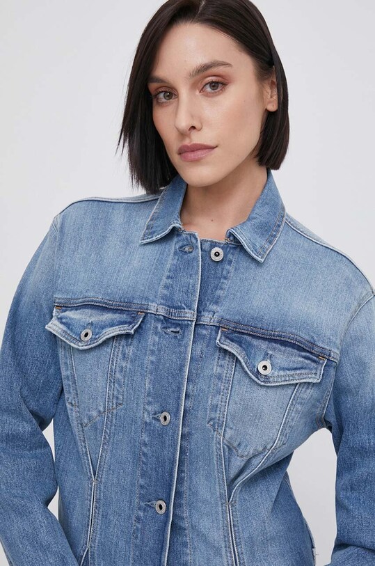 Pepe Jeans geacă din denim PL402381 albastru