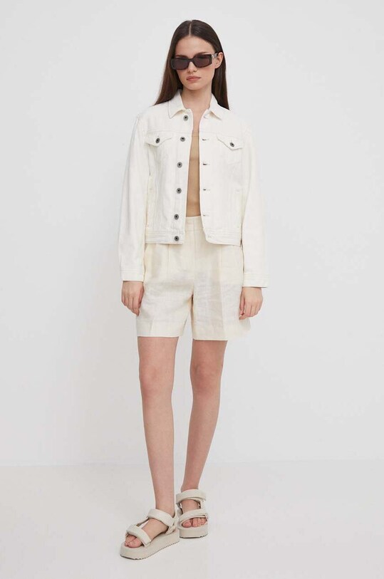 Pepe Jeans geacă din denim PL402391TB7 bej SS24