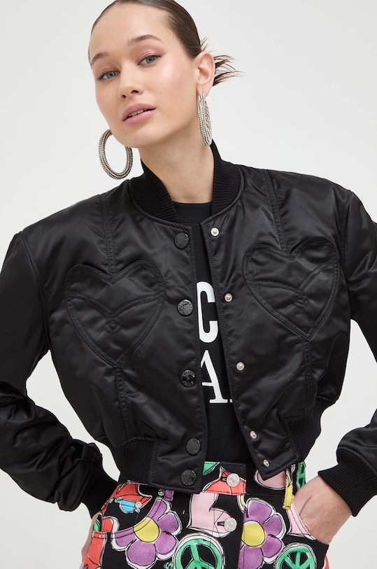 Bunda Moschino Jeans bomber čierna 0609.3219