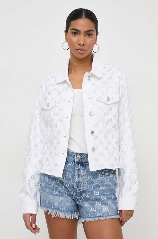 Liu Jo giacca di jeans denim bianco UA4096.D4854