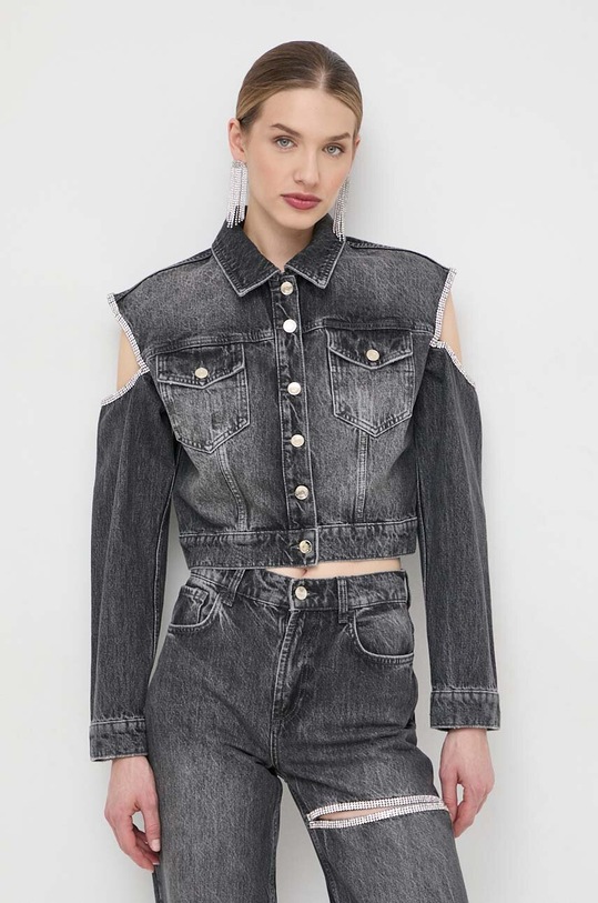 Rifľová bunda Liu Jo bez kapucne sivá UA4117.D4891