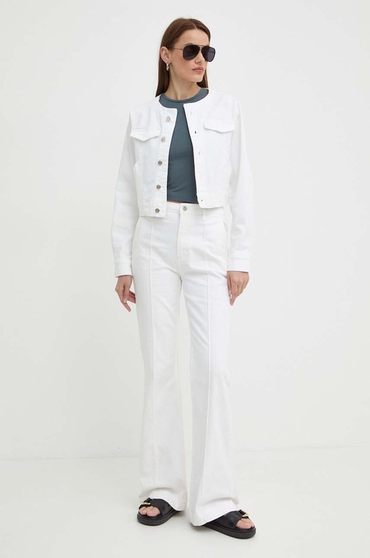 Τζιν μπουφάν BOSS 50514580 λευκό SS24