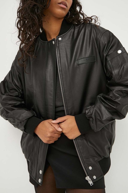 IRO geaca bomber de piele negru WP137KEREM