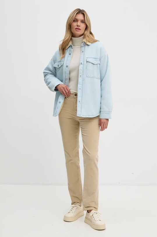Košeľové sako s vlnenou zmesou Levi's A7183 modrá AW24
