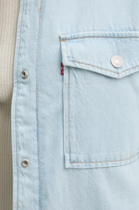 Košeľové sako s vlnenou zmesou Levi's A7183 modrá