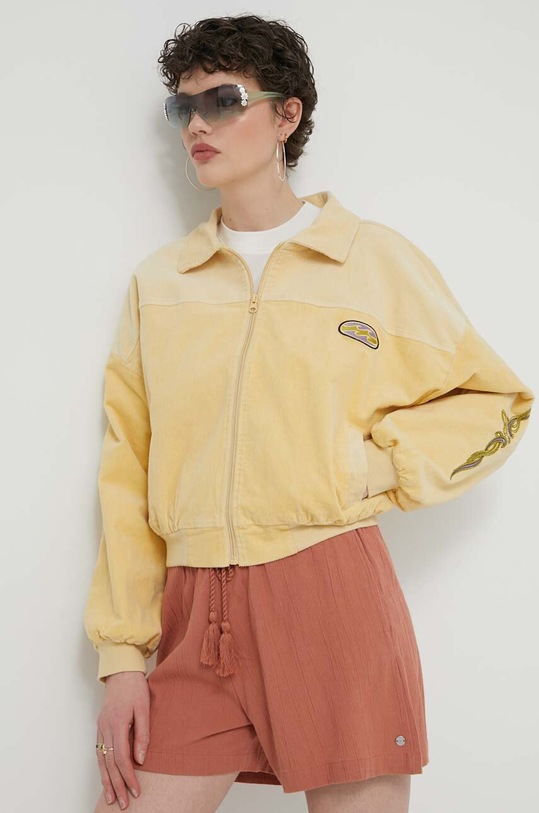 Menčestrová bunda Billabong Since 73 oversize žltá UBJJK00151