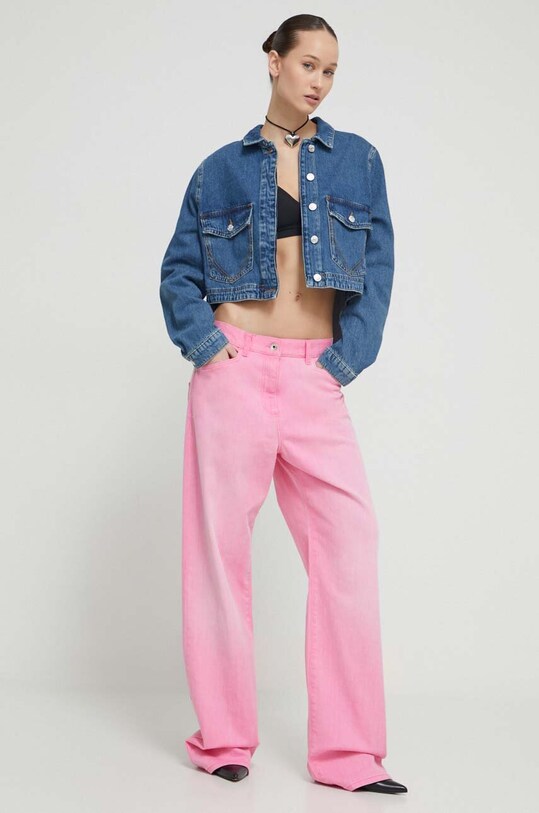 Moschino Jeans geacă din denim 0503.3735 albastru SS24