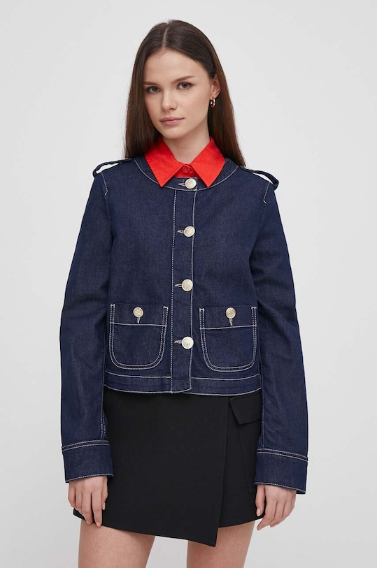 Emporio Armani geacă din denim necaptusit bleumarin 3D2G63.2DM1Z