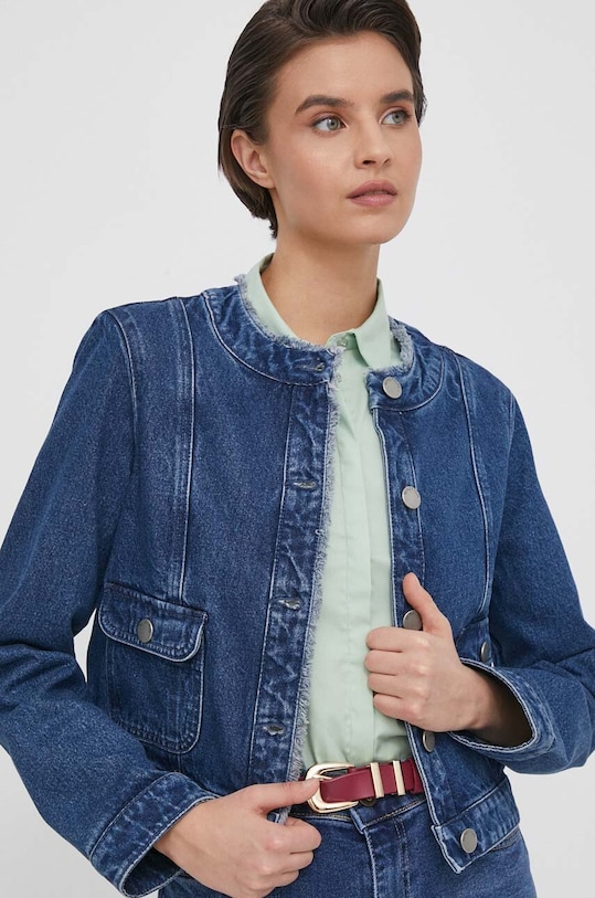 Рубашка United Colors of Benetton гладкий голубой 25F8DN05L