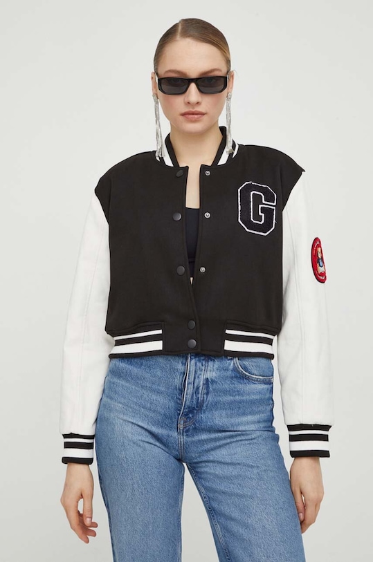 Guess kurtka bomber bez kaptura czarny W4RL56.KCD20