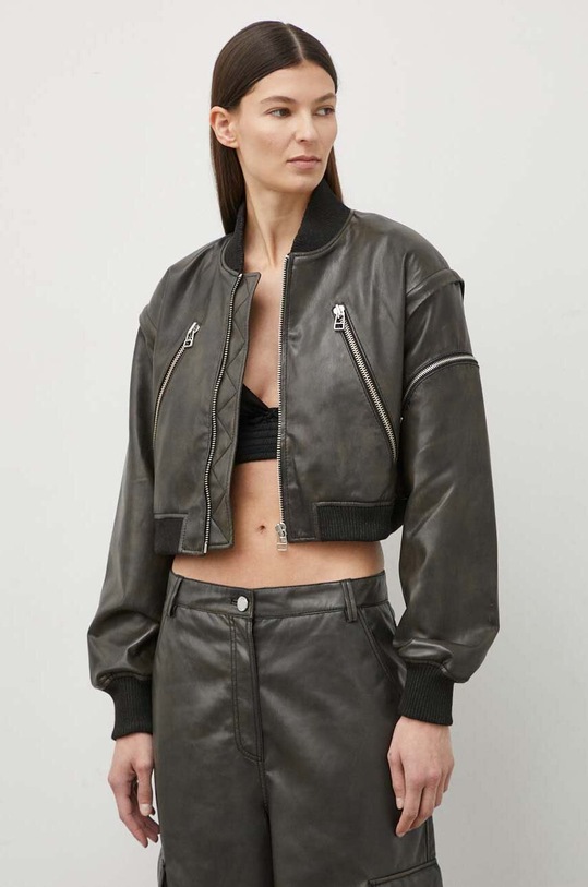 2NDDAY geaca 2ND Edition Jazz - Uneven PU cu captuseala maro 2242112837