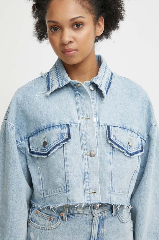 United Colors of Benetton geacă din denim albastru 26JTDN05M