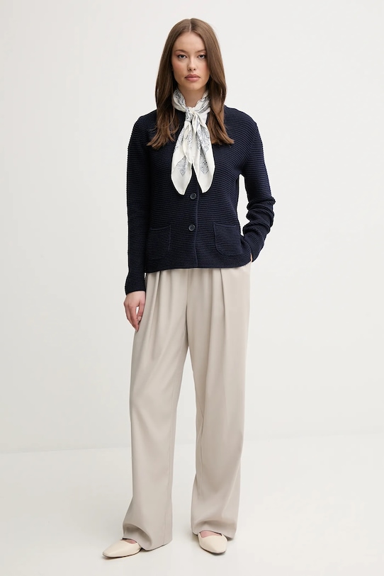 United Colors of Benetton cardigan din bumbac 1494D6833 bleumarin SS25