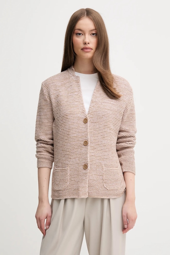 Бавовняний кардиган United Colors of Benetton бежевий 1494D6833
