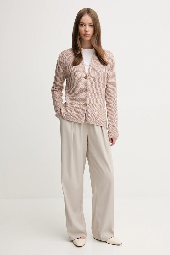 Памучна жилетка United Colors of Benetton 1494D6833 бежов SS25