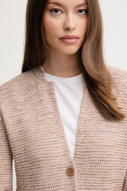 Бавовняний кардиган United Colors of Benetton бежевий 1494D6833