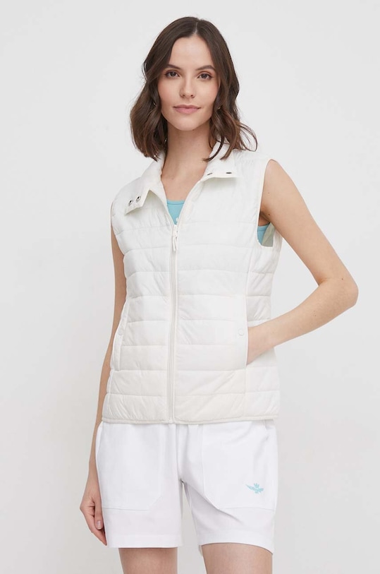 United Colors of Benetton bezrękawnik bez kaptura beżowy 2TWDDJ003