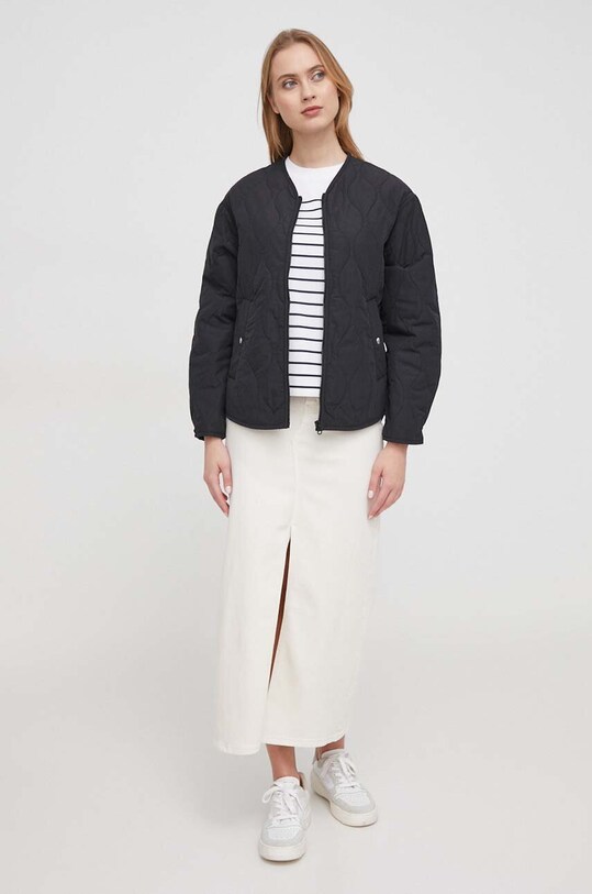 United Colors of Benetton geaca cu captuseala negru 24EXDN058