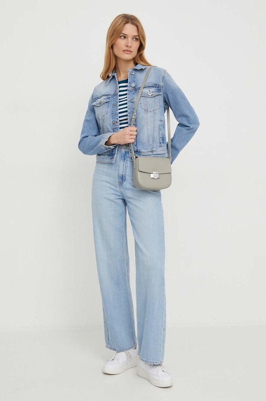 United Colors of Benetton geaca jeans 21TBDN00N albastru SS25