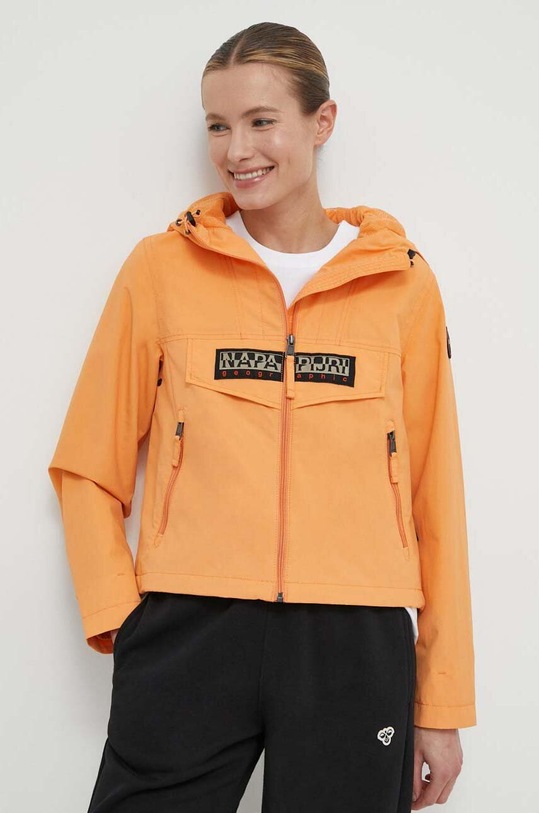 Napapijri geaca Rainforest cu captuseala portocaliu NP0A4HTRA641