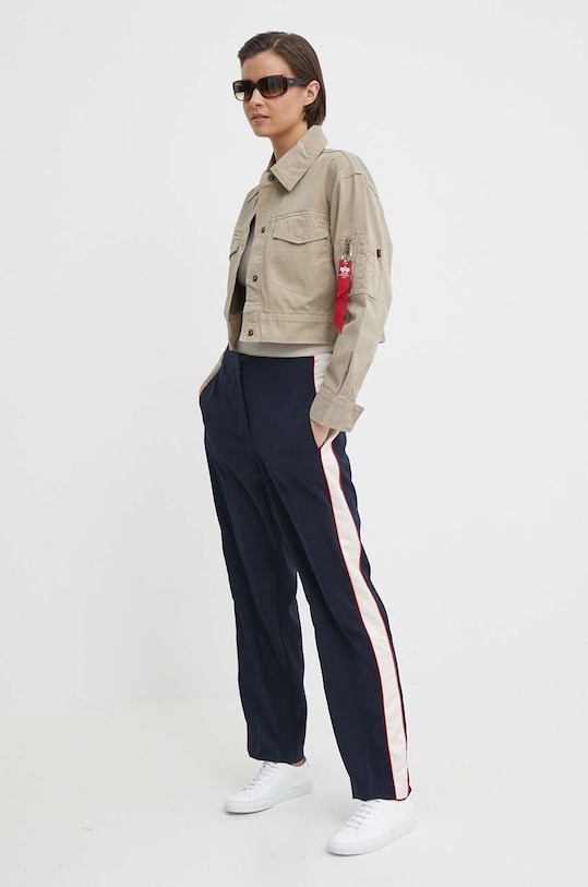 Alpha Industries jacheta de bumbac 136017 bej SS24