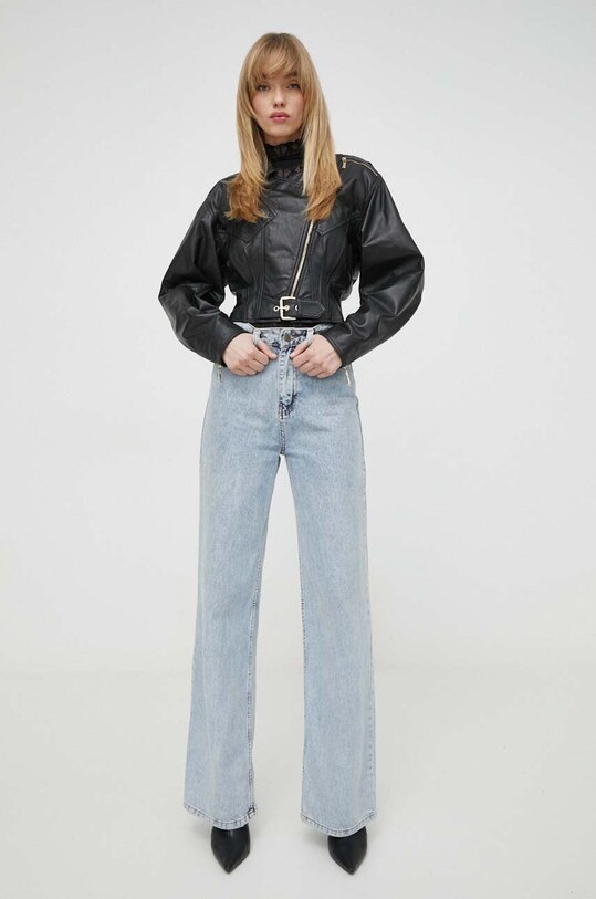 Δερμάτινο jacket Blugirl Blumarine RA4066.P0356 μαύρο SS24