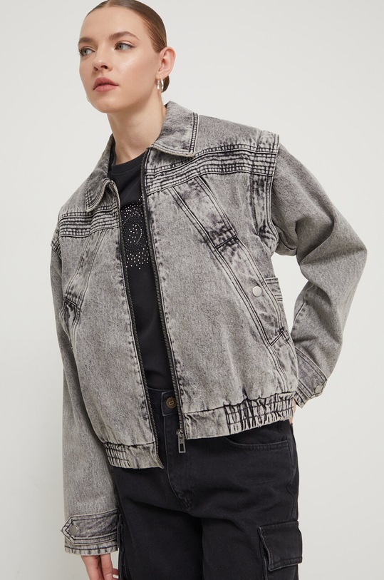 Ρούχα Τζιν μπουφάν Desigual 24SWED38 γκρί