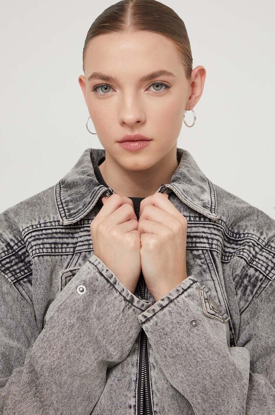 Джинсова куртка Desigual сірий 24SWED38