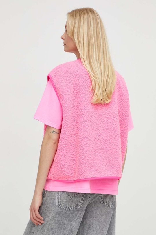 Odzież American Vintage bezrękawnik VESTE AMPLE HOK16BE24 różowy