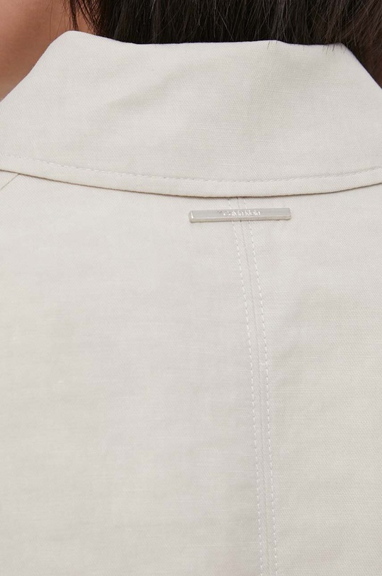 Calvin Klein kabát vászonkeverékből K20K206588 szürke