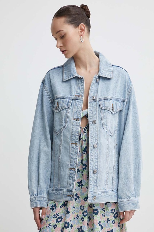 Rifľová bunda Abercrombie & Fitch modrá KI144.4042.280