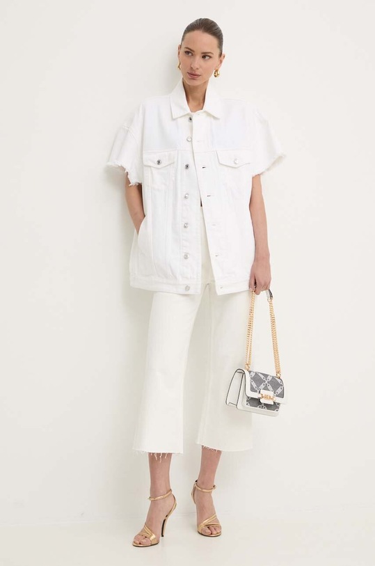 MICHAEL Michael Kors geacă din denim din bumbac MS4101S80V alb SS24