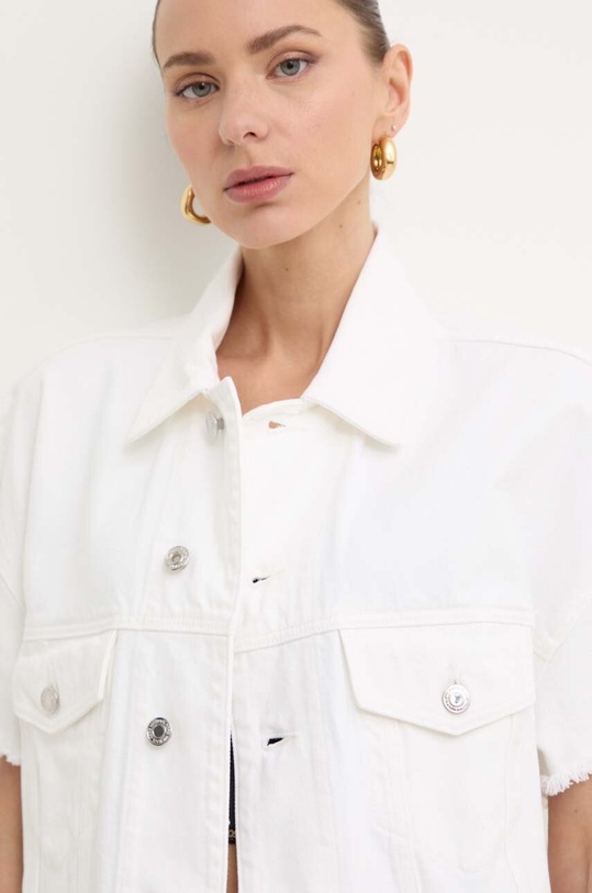 MICHAEL Michael Kors geacă din denim din bumbac alb MS4101S80V