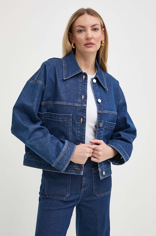 Ivy Oak geacă din denim bleumarin IO119094